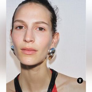 Zara Snail Earrings Silver tone NWT Pierced ears